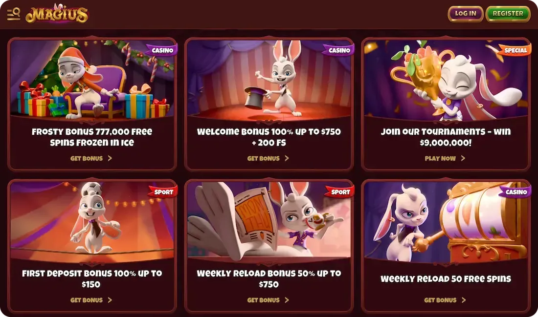 magius casino games